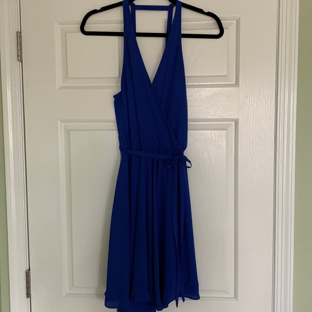 Royal blue mini dress